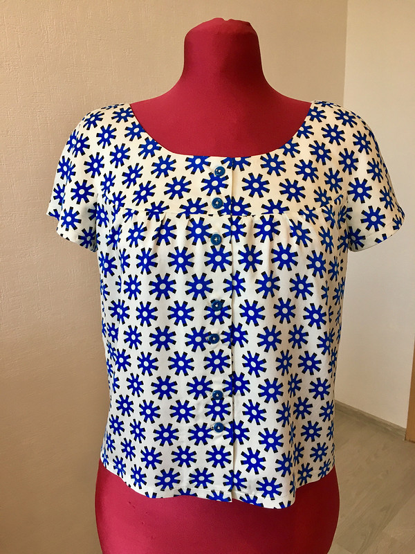 Ретро- блузка из 80 см ткани от Tattika