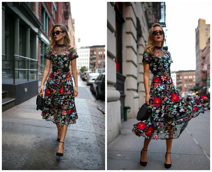 Как модные блогеры носят цветочный принт: 10 вдохновляющих примеров 