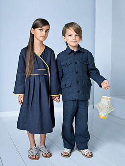 Платье №614 — выкройка из Burda. Детская мода 1/2012