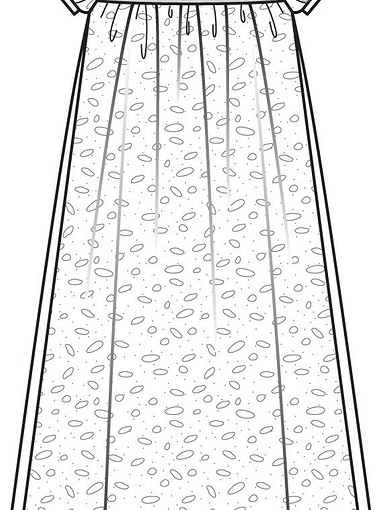 Платье с рукавами-фонариками