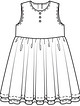 Платье с завышенной талией №631 — выкройка из Burda. Детская мода 1/2016