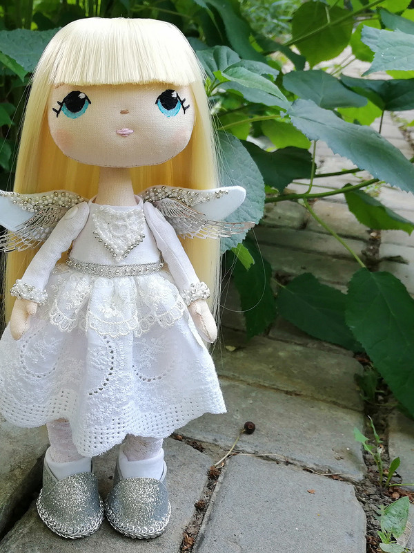 Текстильная кукла-ангел от @roxydolls