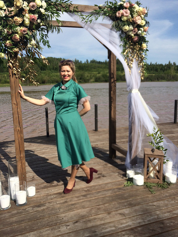Платье зелёное свадебное от Екатерина Шафранова