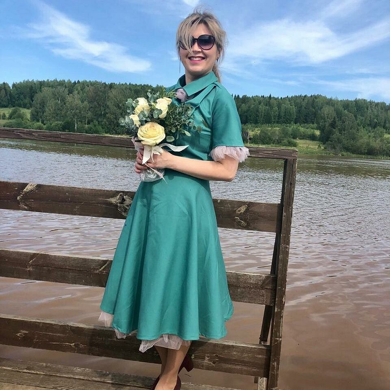 Платье зелёное свадебное от Екатерина Шафранова