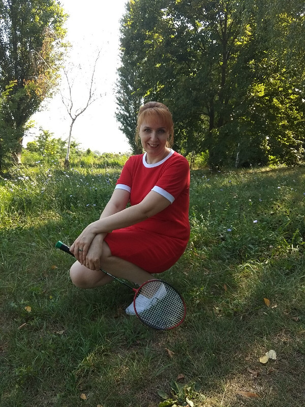 Платье - красное, спортивное, трикотажное) от АленкаКр