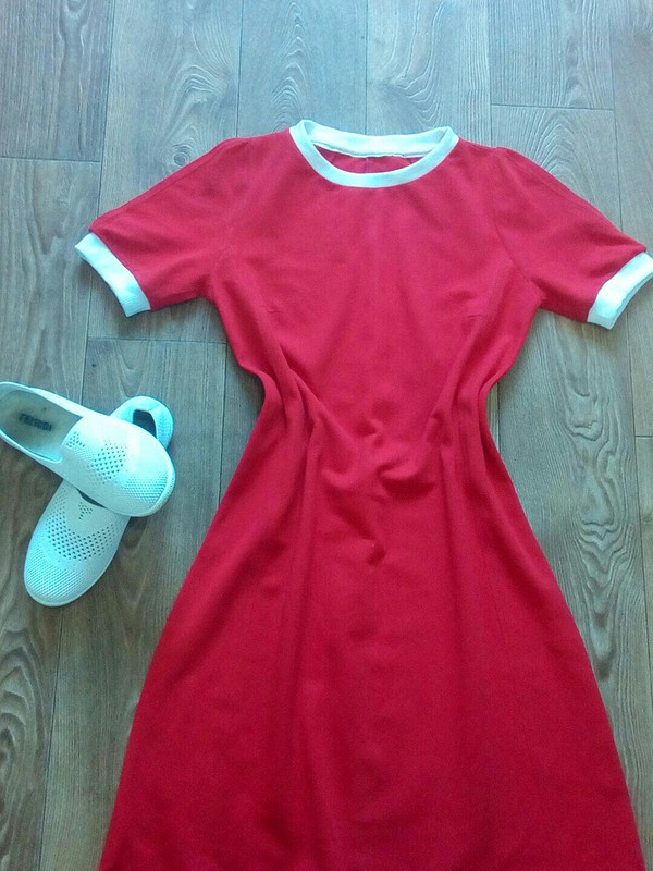 Платье - красное, спортивное, трикотажное) от АленкаКр