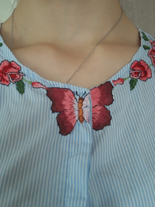 Рубашка с бабочкой и цветами от angelemi6