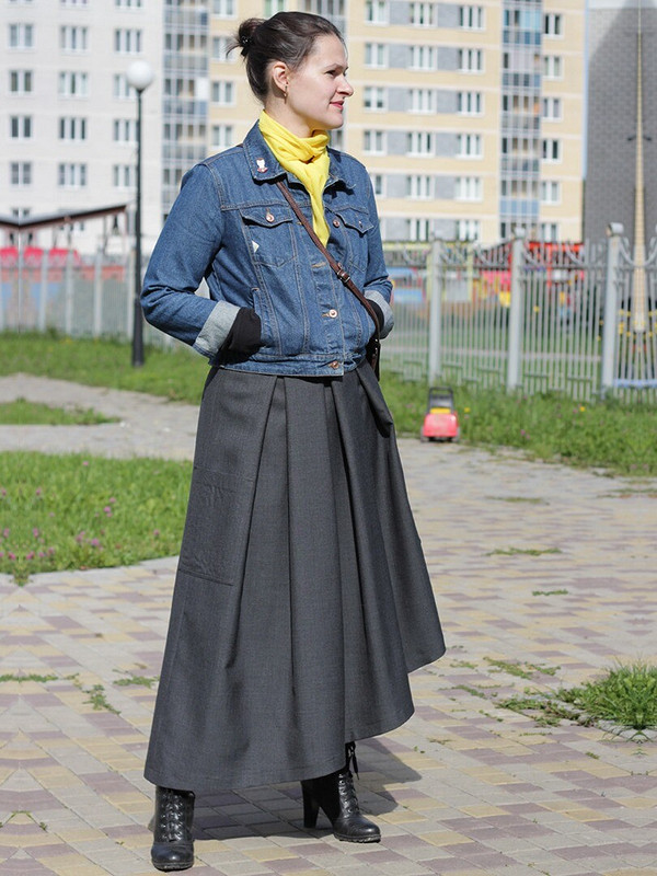 Асимметричная юбка из костюмной ткани от maletski