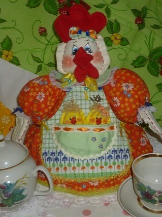 Грелка на чайник Курочка с цыплятами от Наталис Невинка