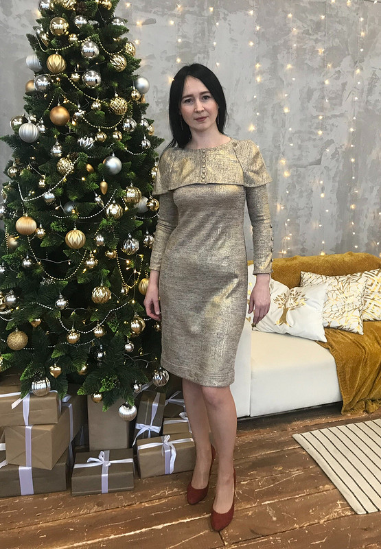 Рождество на ФФ с Оксаной. Платье со съёмной пелериной от Oksana1478