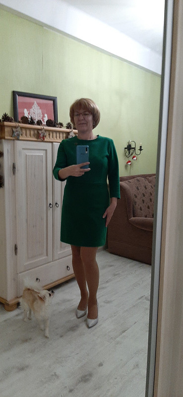 Рождество на ФФ с Танкой. Платье зеленое, зимнее от Танка