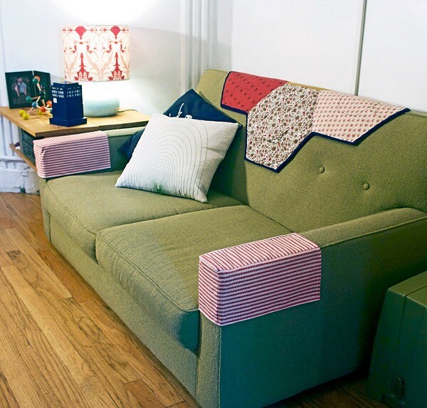 Как сшить и надеть чехол-накидку на угловой диван
