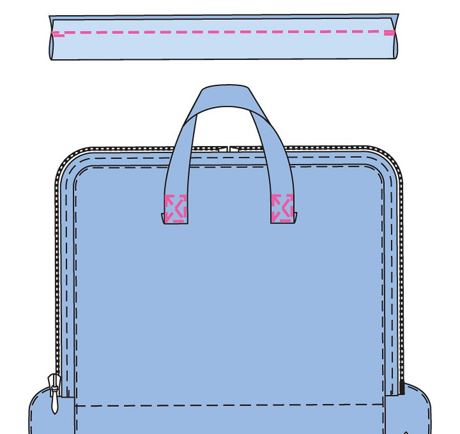 Кожаная сумка-портфель - выкройка в PDF