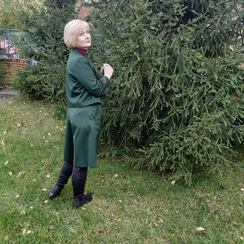 Зелёный костюмчик: шорты и жакет от OlyaTychinina