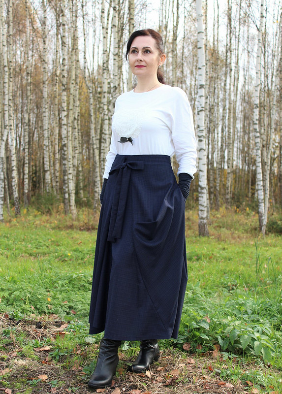 Асимметричная юбка с бантом от Inessa Moon