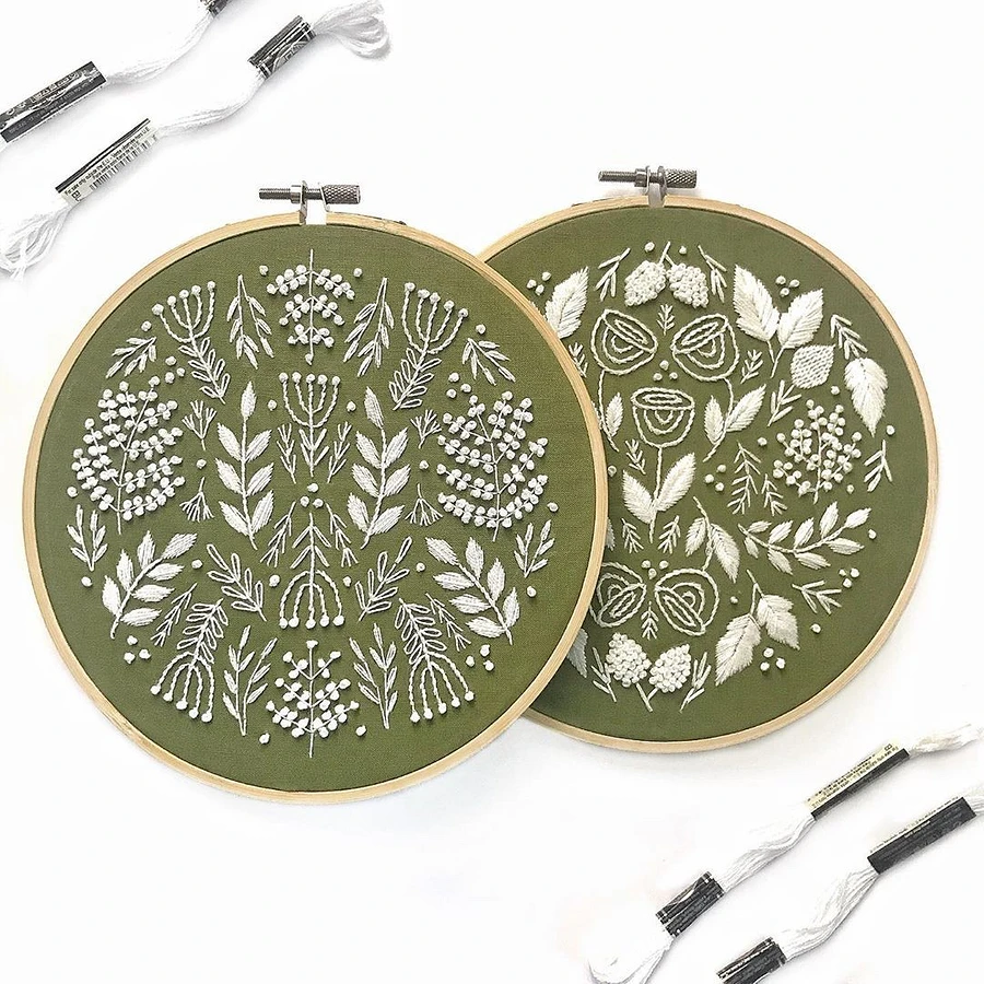 Ботаническая орнаментальная вышивка, похожая на гравюры: рукодельный instagram недели вдохновляемся,вышивка