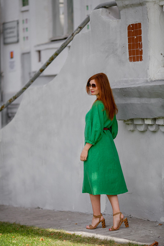 Очередное зеленое платье от sharabela
