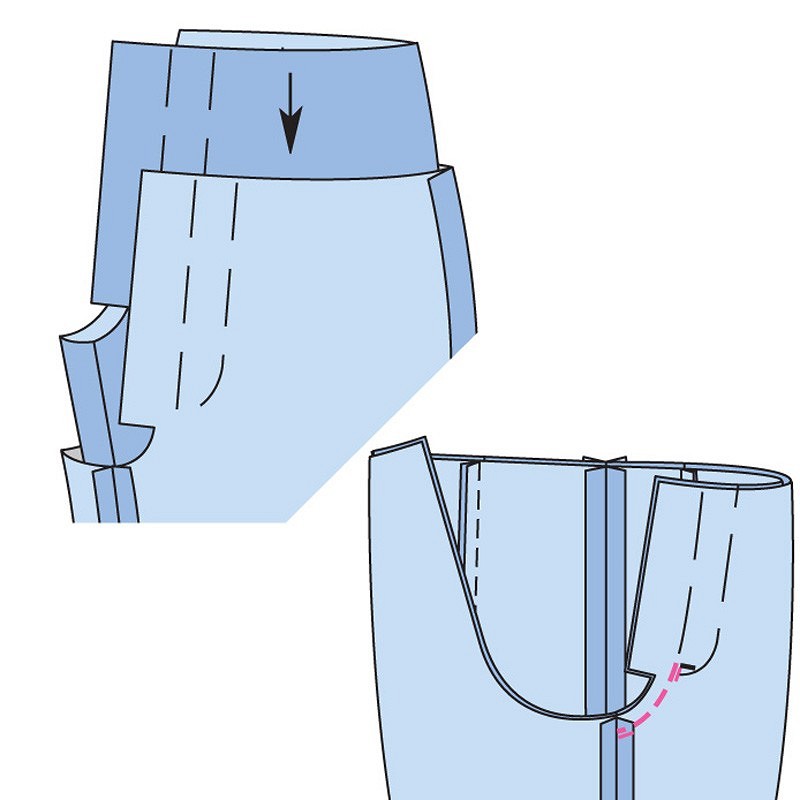 Школа шитья: обработка классической застёжки на молнию в женских брюках