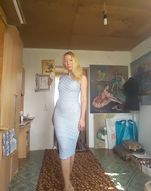 Вязаное платье и болеро от Юлия