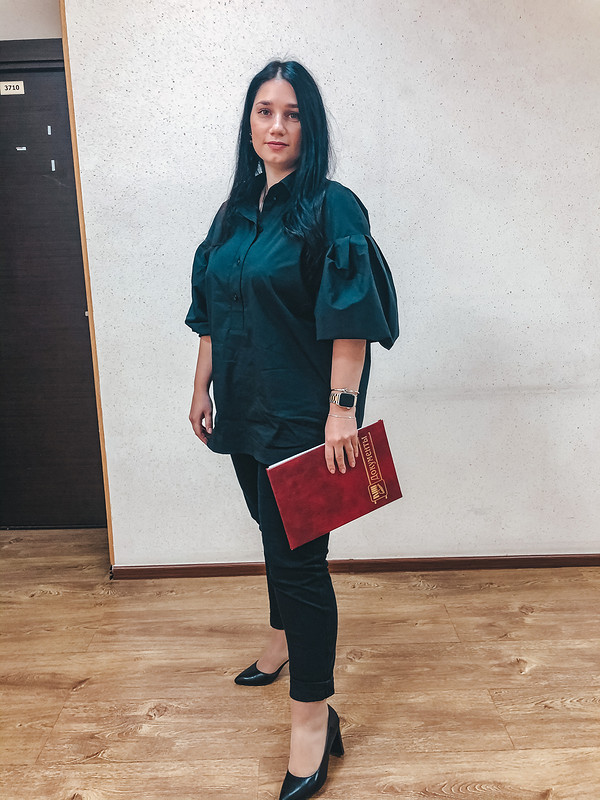 Блузка с объемным рукавом от shemyreva_yulia