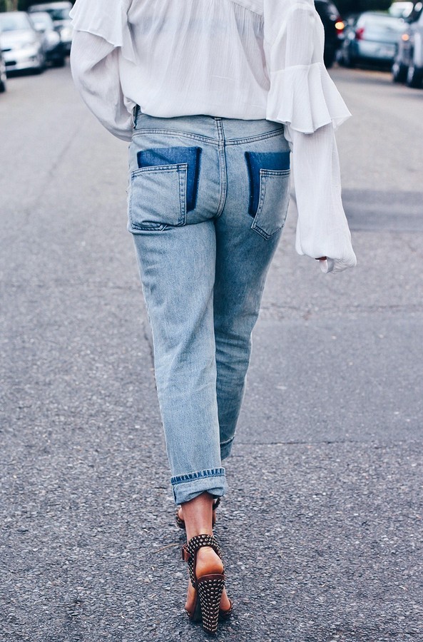 Идея переделки: джинсы со смещёнными задними карманами