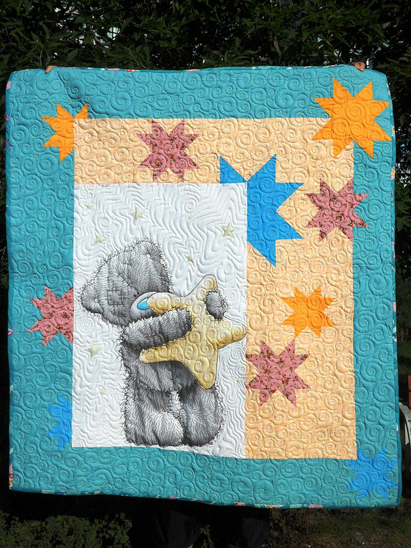 Лоскутное стеганое одеяло «Мой мишка» от Тётушка Осока