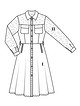 Платье рубашечного кроя №122 — выкройка из Burda 12/2020