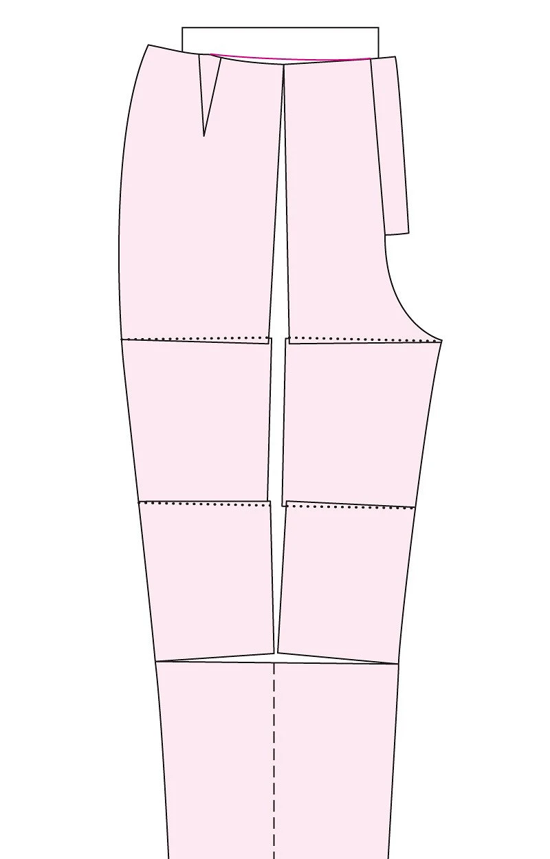 Корректировка выкройки брюк при полных бёдрах