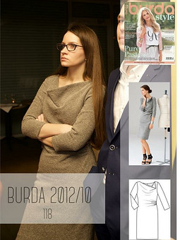 Работа с названием Платье из Burda 10/2012