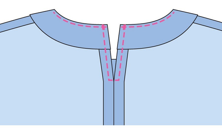 Азы шитья: обработка разреза под застежку в шве спинки