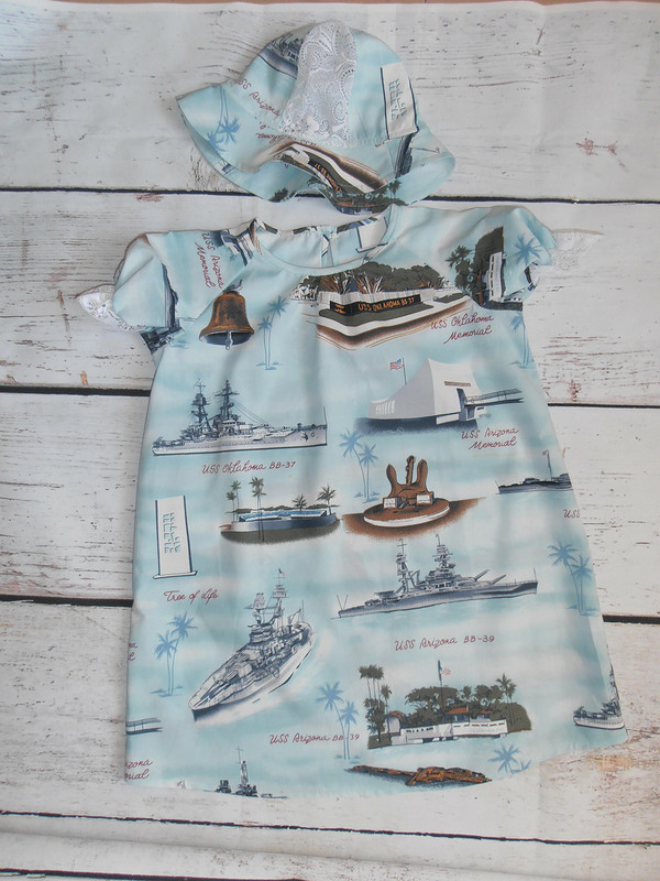 Комплект в морском стиле: платье и панамка от AnnaFromLatvia
