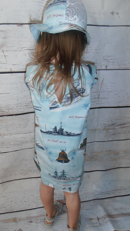 Комплект в морском стиле: платье и панамка от AnnaFromLatvia