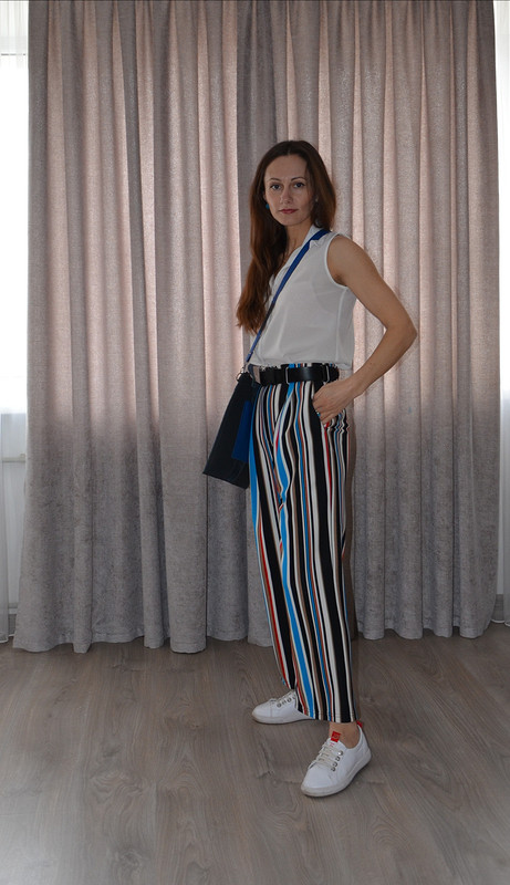 Яркие полосатые брюки и сумочка от Alena255