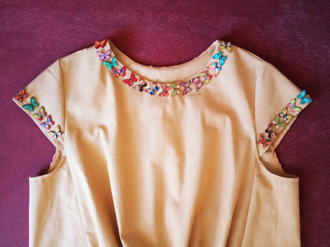 Льняная блуза с бабочками от Ольга Найкова