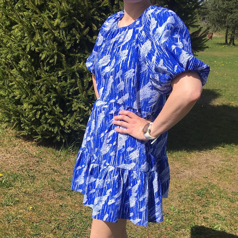 Платье «Blue puff sleeves» от KristineKrumina