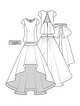 Свадебное платье с асимметричной юбкой №15 — выкройка из Knipmode Fashionstyle 6/2020