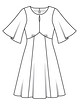 Платье с рукавами-крылышками №104 — выкройка из Burda 6/2020