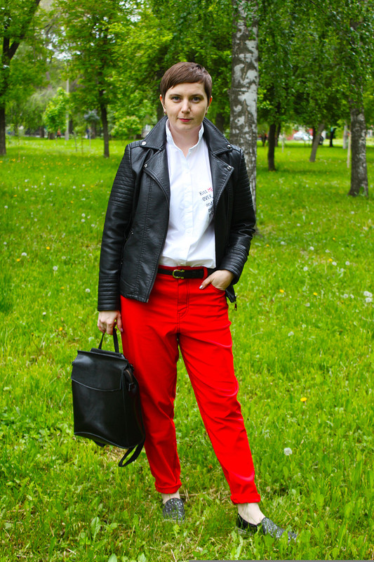 Красные джинсы-бойфренды от ИриSка