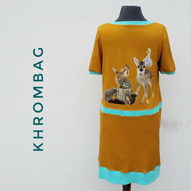 Платье с оленем от Khrombag