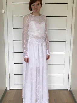 Работа с названием Свадебный наряд: юбка, бюстье и блузка