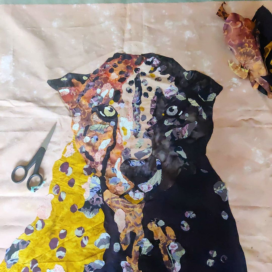 Текстильные картины из ткани, тюля и ниток: рукодельный instagram недели