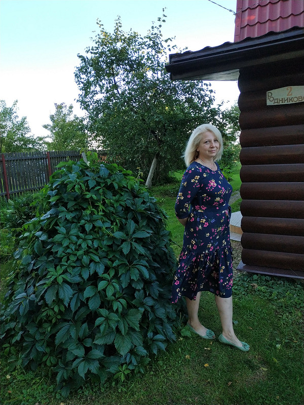 Платье из штапеля в «бабушкин» цветочек от MKuvshinka