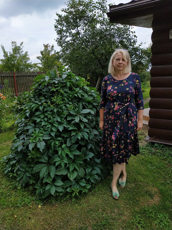 Платье из штапеля в «бабушкин» цветочек от MKuvshinka