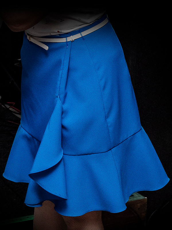 Синяя юбка с воланом «Образ стюардессы» от MilAnna