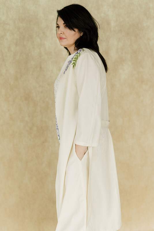 Комплект «Глицинии»: платье и летнее пальто от Elena Sharunina