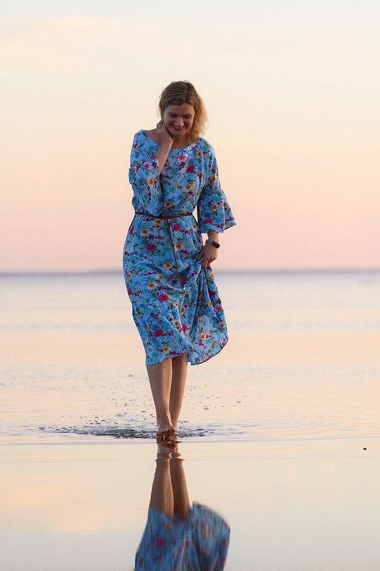 Летнее платье из цветочного штапеля от Светлана Рассмехина
