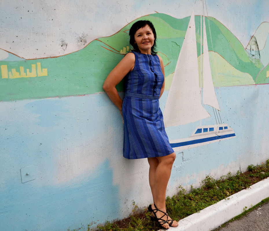 Платье в синюю полоску от Любаева Светлана