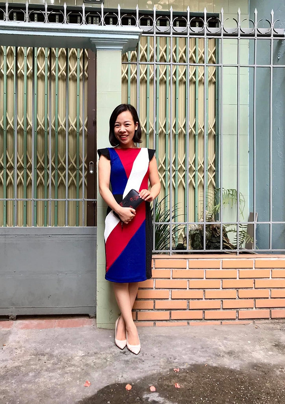 Платье в стиле color block от Binh Ngo
