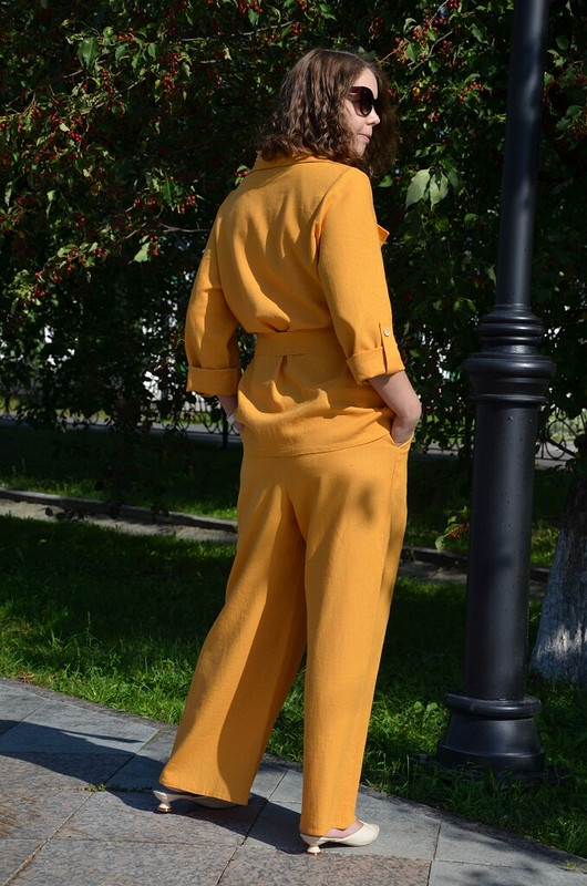 Льняной костюм «Охра» (брюки) от Valerida