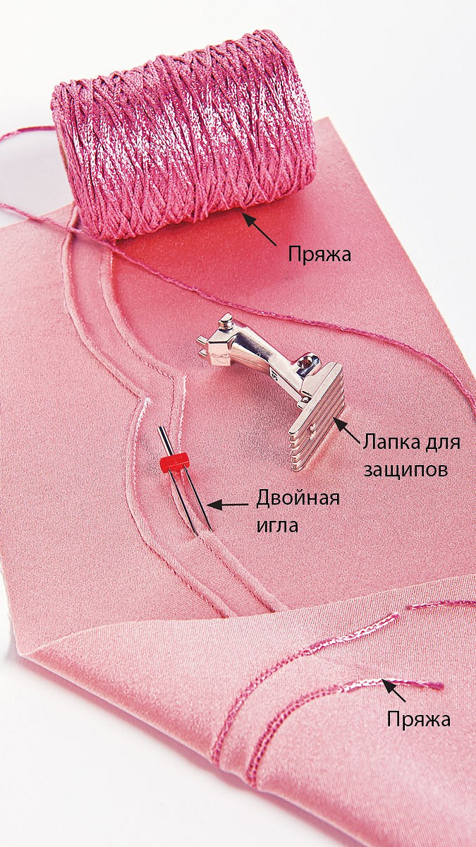 Как декорировать блузку с помощью защипов с шнуром